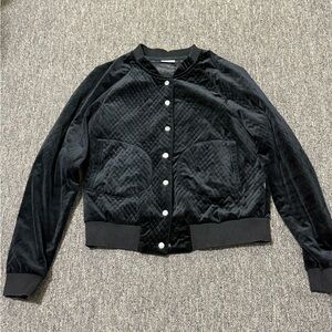 Noisy may velvet black quilted jacket size m